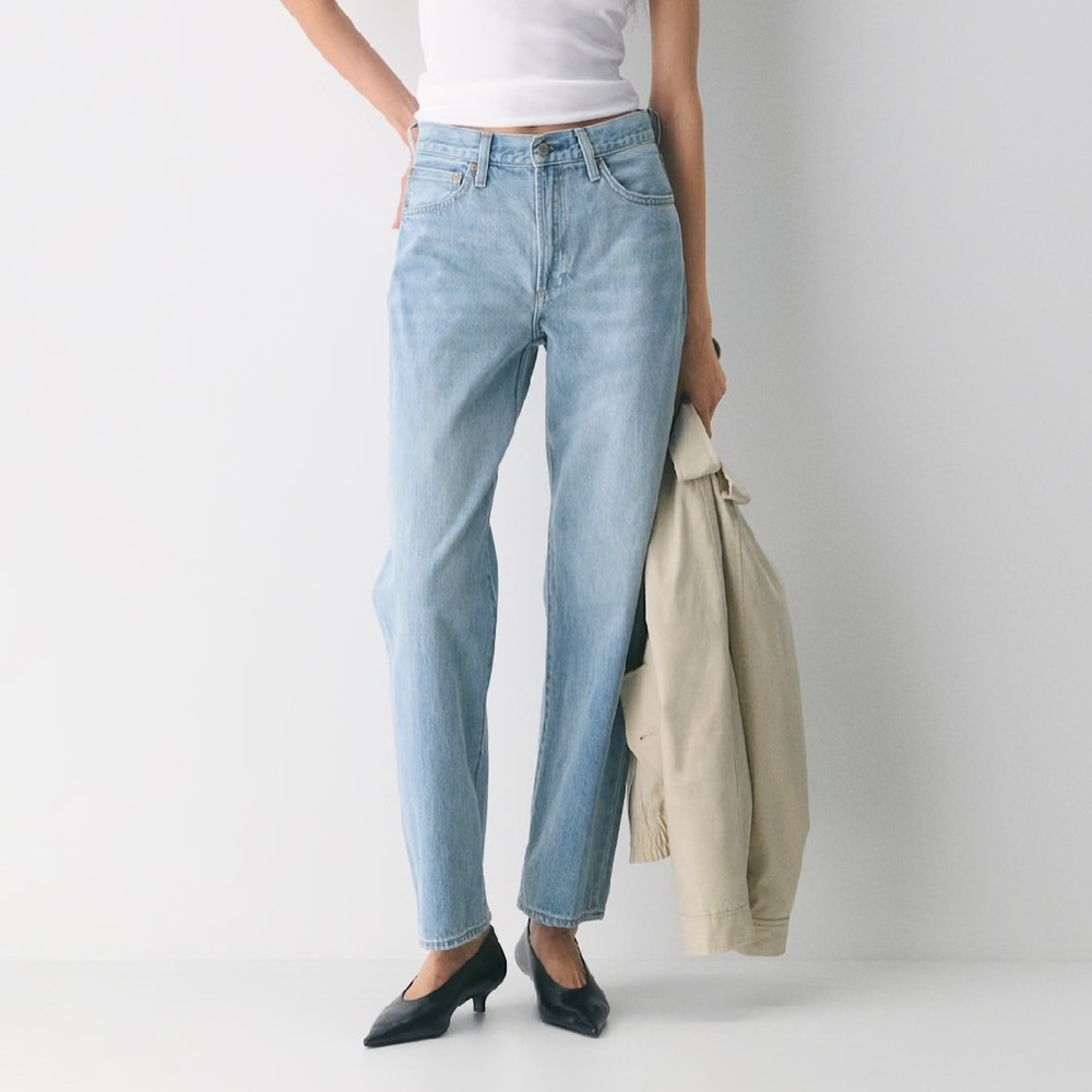 Denim Forum 90’s Marlo Hi-Rise Baggy Jean 28W 7 Yrs Bleu Taboo